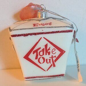 NWT Figural Chinese Take Out Ornament Christmas Tree Ashland Holiday Decoration